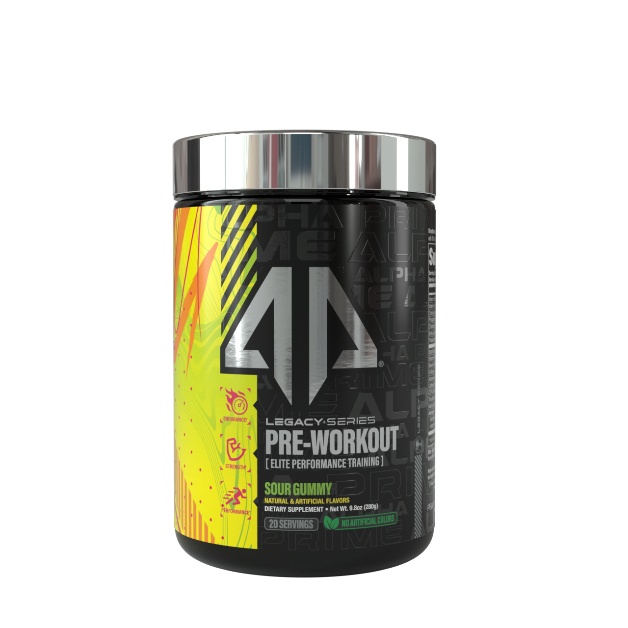 Alpha Prime Supps Pre-Workout, Green Apple Rancher, 20 SERVINGS (20  INDIVIDUAL PACKETS) *EN 
